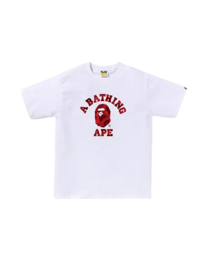 BAPE Color Camo College Tee (FW25) White Red
