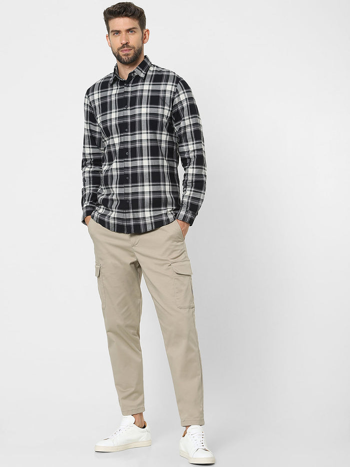 Black Check Organic Cotton Full Sleeves Shirt