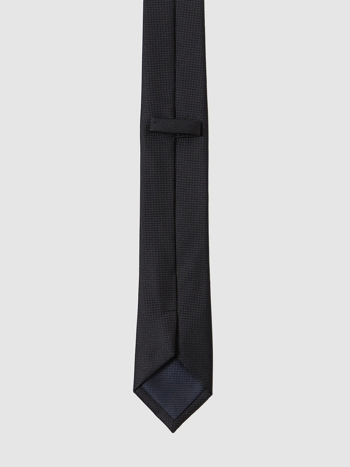 Black Textured Tie