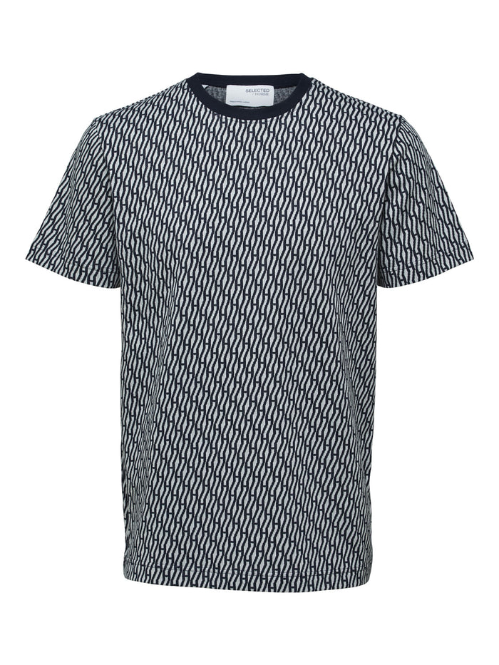 Blue Patterned T-Shirt