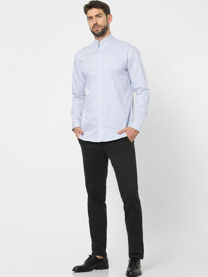 Blue Striped Organic Cotton Shirt