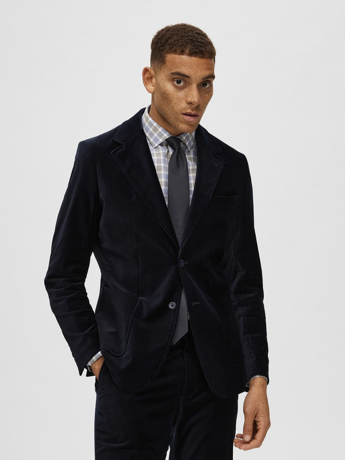 Blue Structured Tie