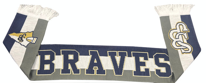 Bosco Knit Scarf Navy and Grey -25% OFF org. $40.00