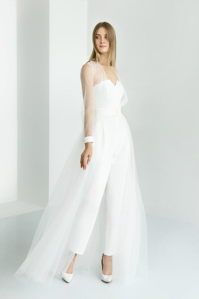 Bridal Cape With Long Sleeves Donna