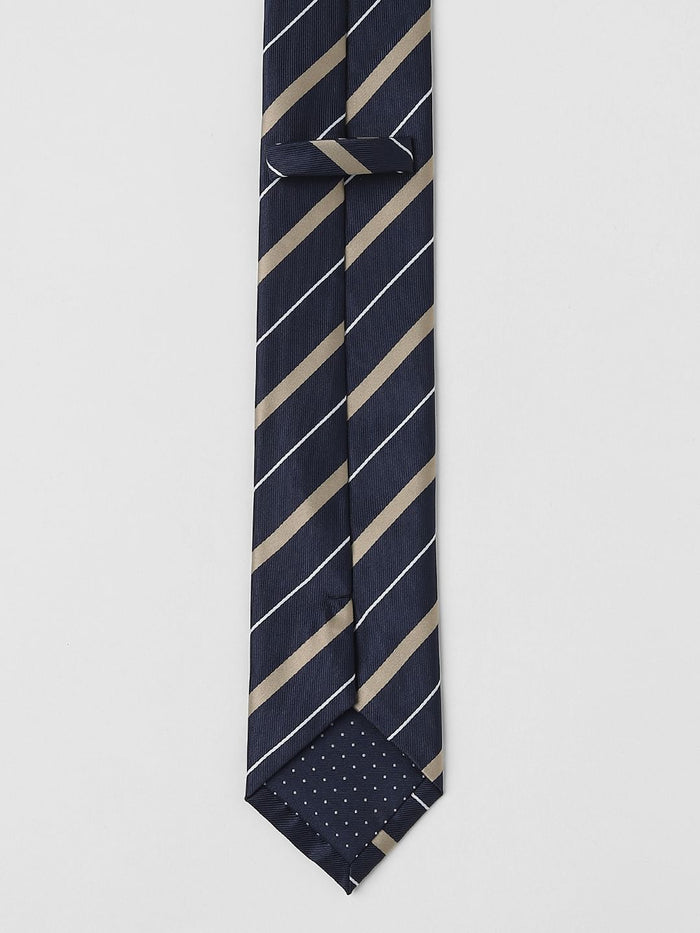 Brown Striped Formal Tie