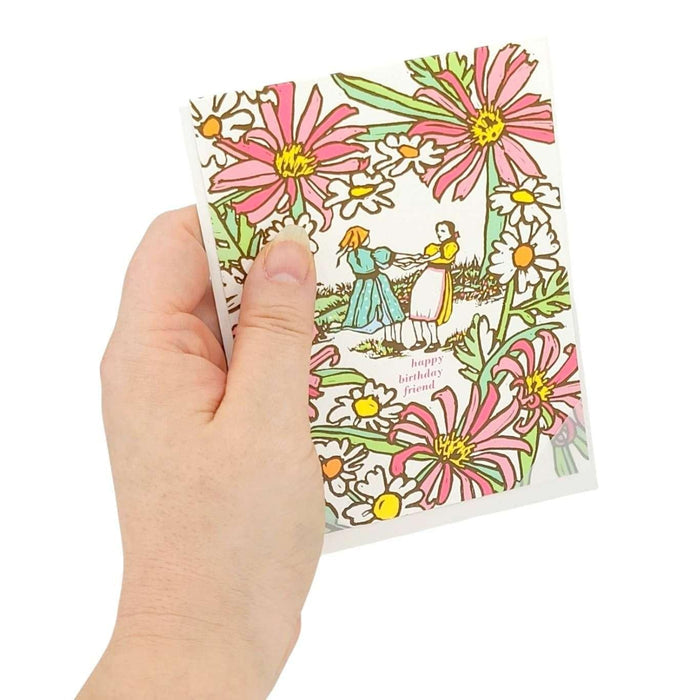 Card - Birthday - Spinning Girls Happy Birthday Friend by Little Green