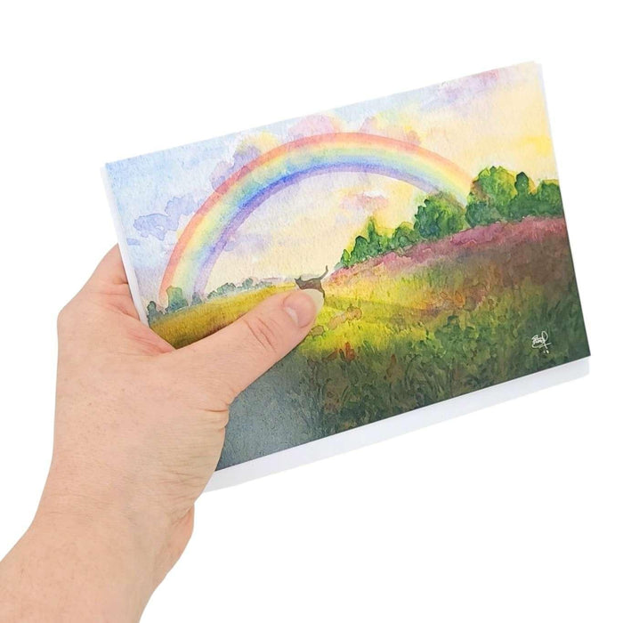 Card - Sympathy - Rainbow Bridge Kitties (Cat) by Shawn Braley