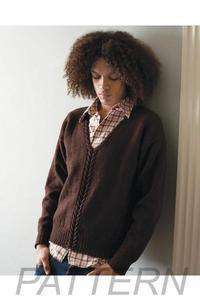 Debbie Bliss 12 Man's Cable Neck Sweater PATTERN ONLY-Patterns-Debbie Bliss-Alpaca Direct