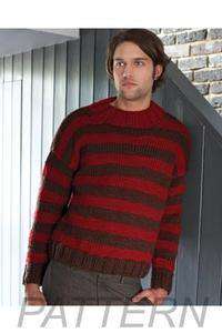 Debbie Bliss Man's Striped Sweater PATTERN ONLY-Patterns-Debbie Bliss-Alpaca Direct