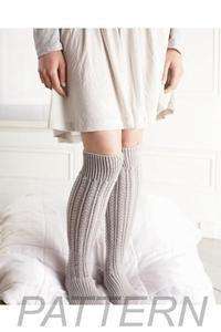 Debbie Bliss Overknee Cabled Socks PATTERN ONLY-Patterns-Debbie Bliss-Alpaca Direct