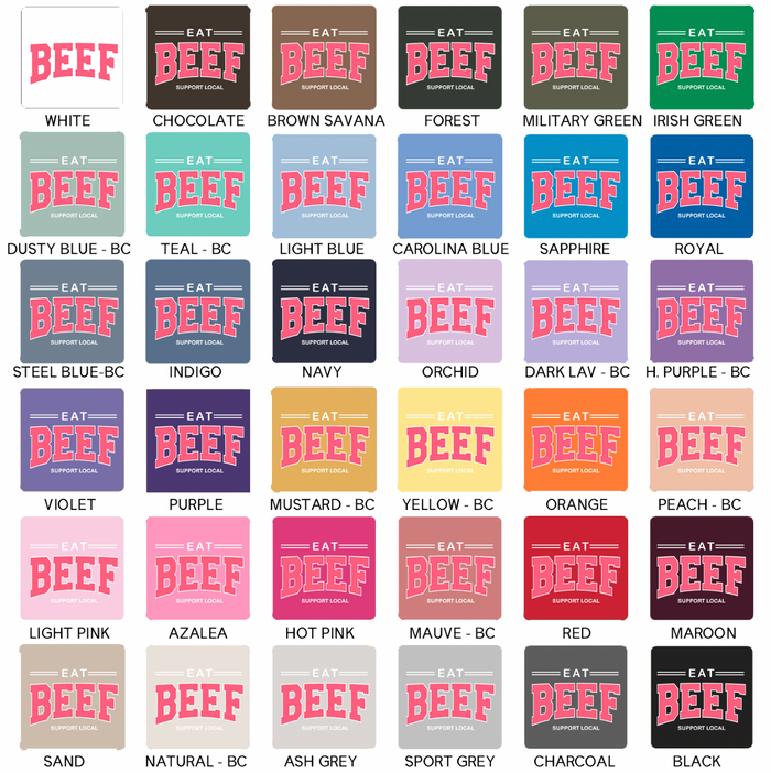 Eat Beef Support Local Pink– Hoodie