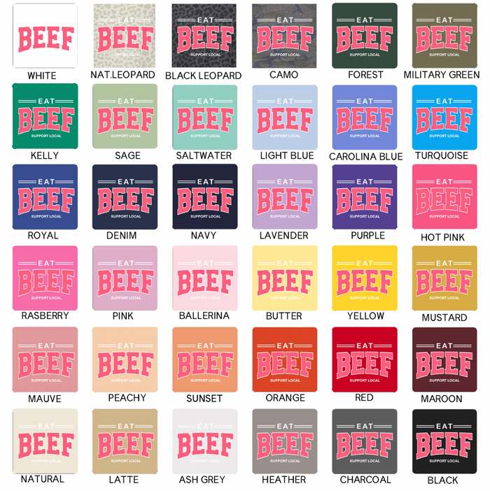 Eat Beef Support Local Pink– Infant/Toddler/Youth