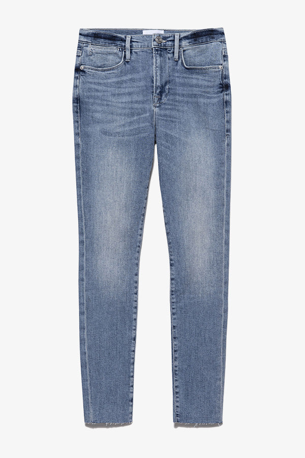 packshot image of the FRAME Denim Le High Skinny Raw After Jean in Galeston | Exclude | Still