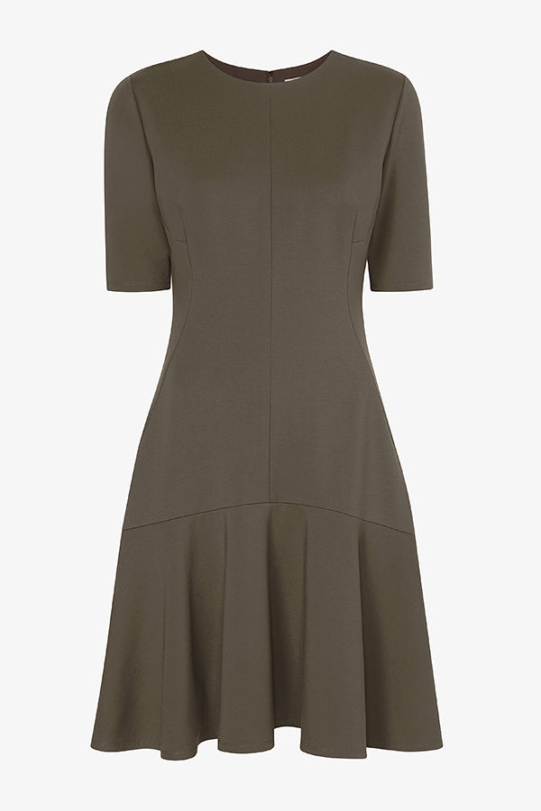 packshot image of the gina dress in ash | Exclude | Still