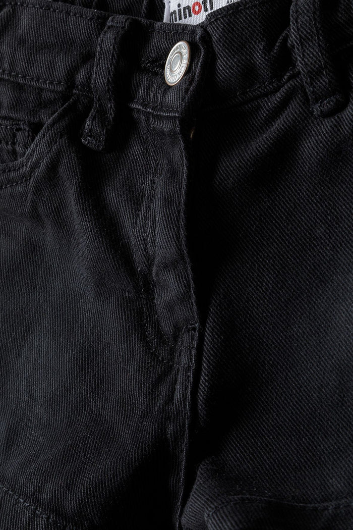 Denim Shorts, Black Acid Wash - 3