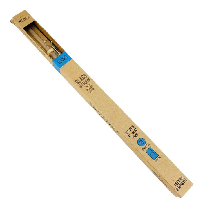 Glass Straw - Straight XL - 12 Inch for 40-44 oz Cups and Water Bottles by DrinkingStraws.Glass
