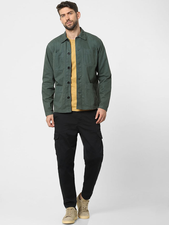 Green Full Sleeves Overshirt