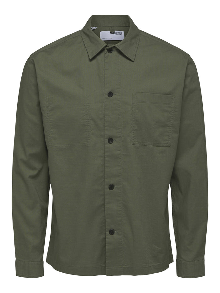 Green Organic Cotton Overshirt