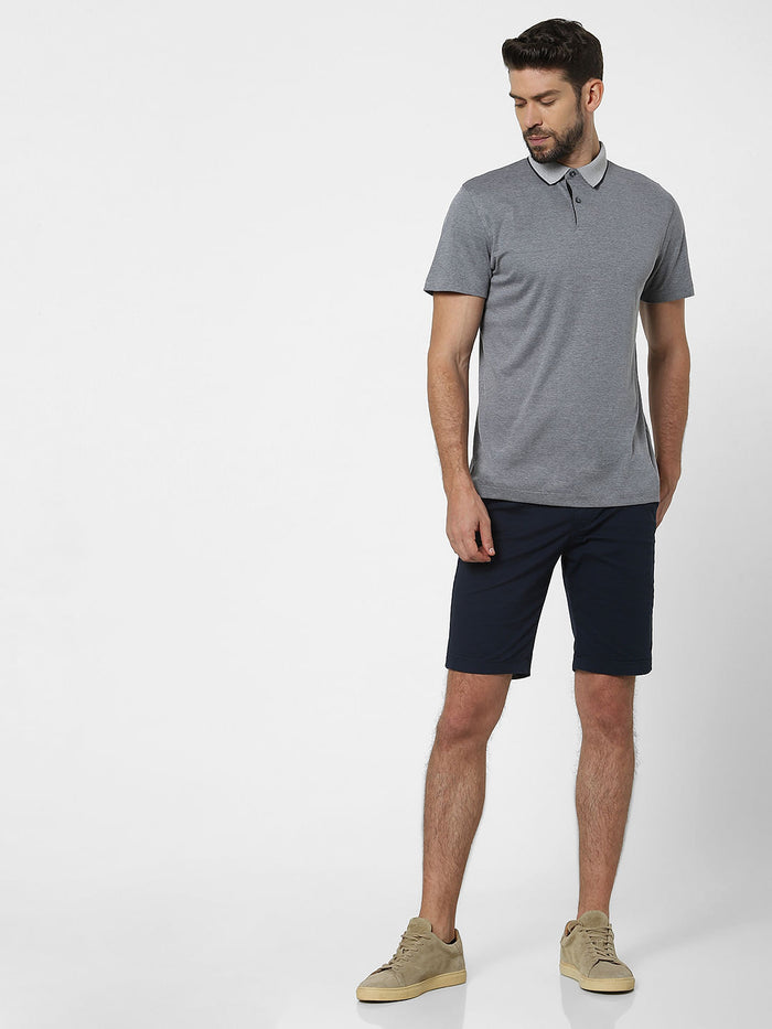 Grey Polo Neck T-Shirt