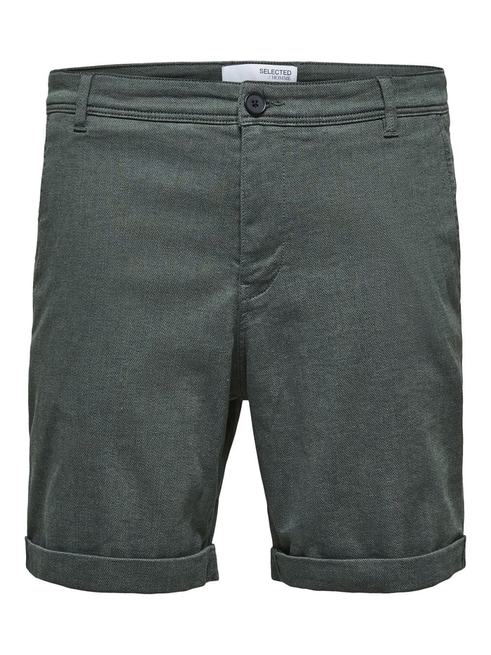 Greyish Green Chino Shorts