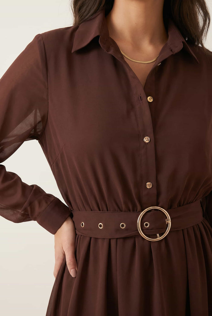 Hanky Hem Belted Dress