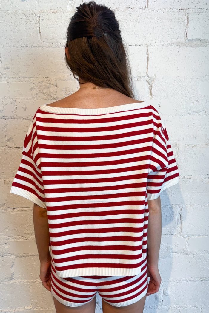 Haven Striped Knit Top Back, adeline boutique, dallas boutique, boutique
