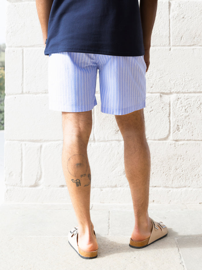 Jonah Relaxed Stripe Shorts - Blue