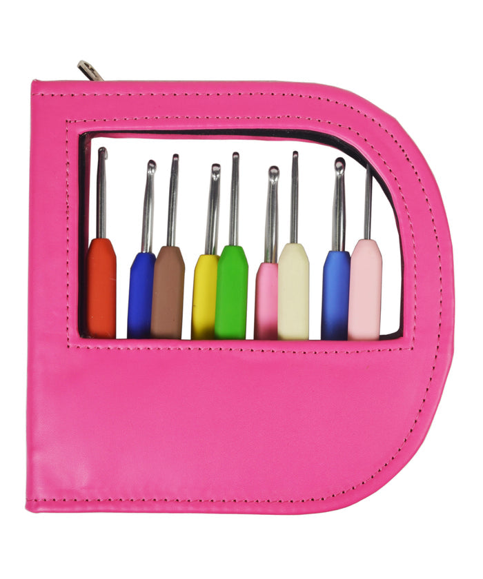 Knitter's Pride Waves Crochet Hook Set-Needles-Knitter's Pride-Hook Set Pink Case-Alpaca Direct