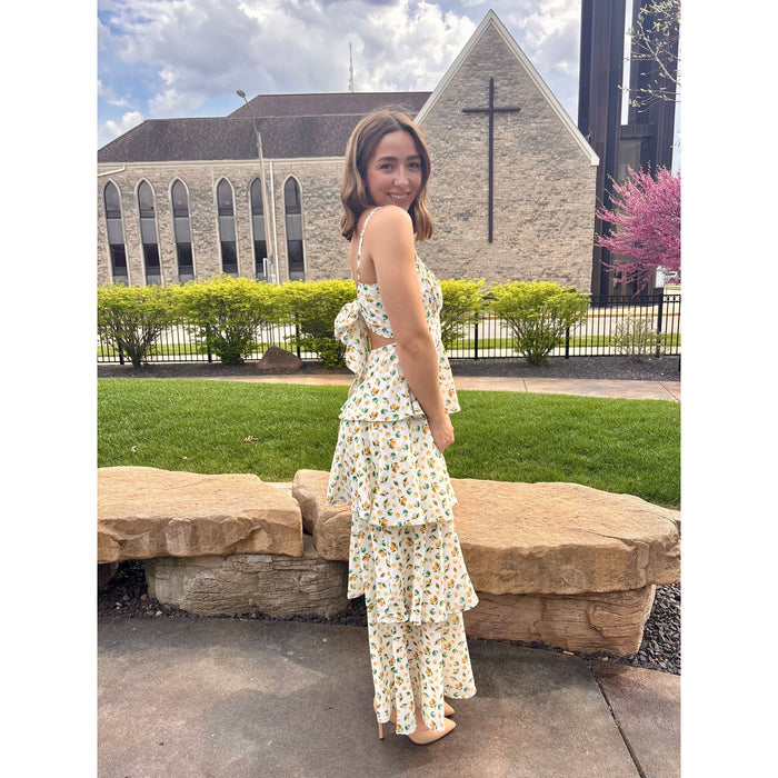Lemon Get Married Ruffle Tier Dress