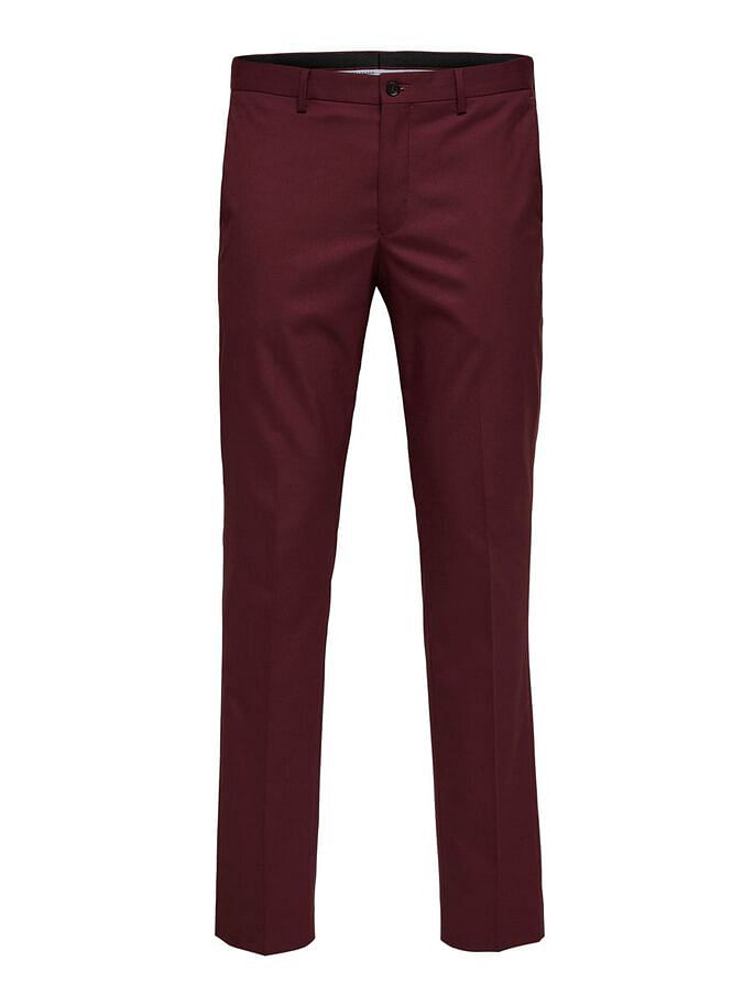 Maroon Slim Fit Suit Trousers