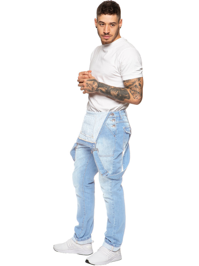 EZD390 Enzo | Designer Mens Fashionable Denim Overall Dungarees | Enzo Designer Menswear ENZO RAWDENIM
