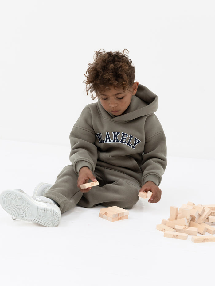 Mini Varsity Hoodie - Safari Green