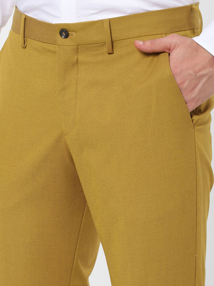 Mustard Slim Fit Suit Trousers