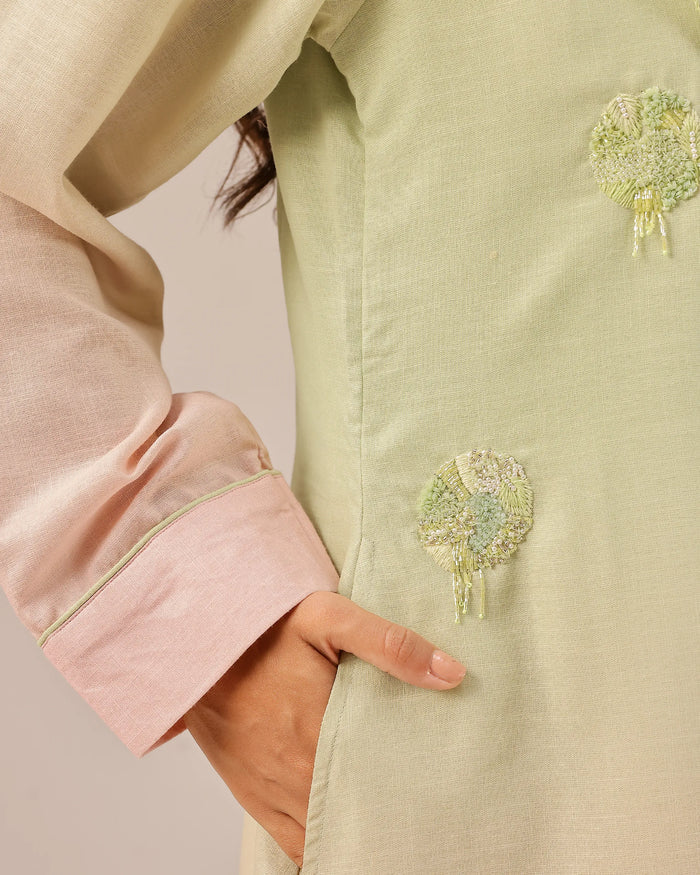 Ocean Dusk Jacket (Green To Pink)
