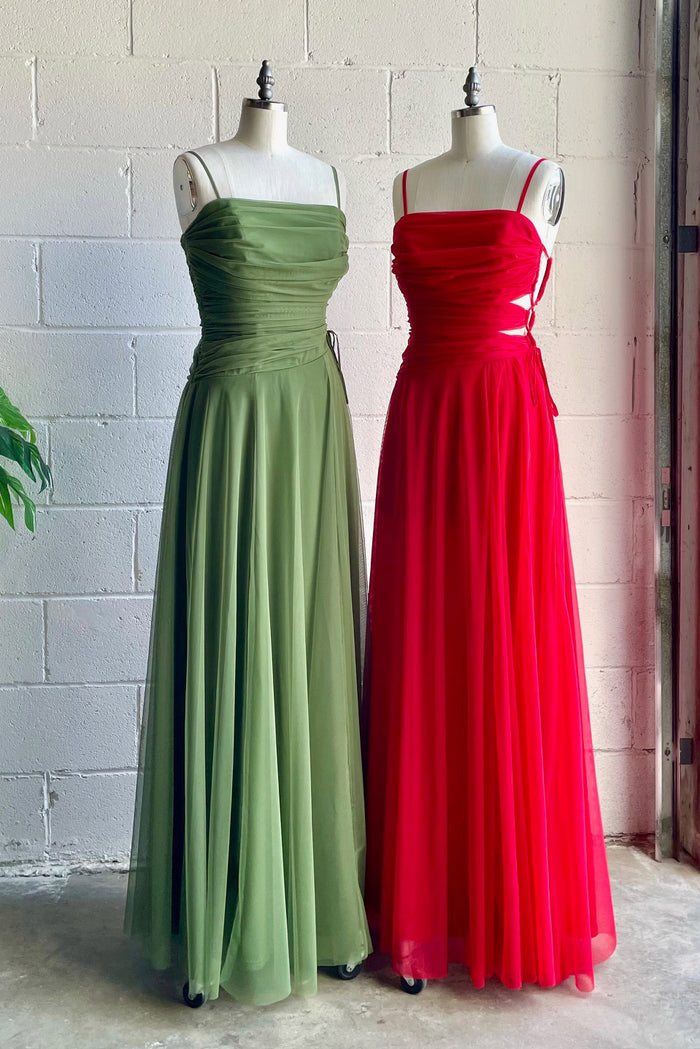 Olivia Tulle Dress in Red