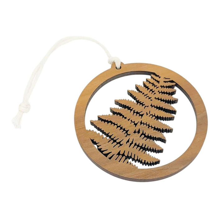 Ornament - Lady Fern Leaves (Walnut) by 6 by 6 Arts