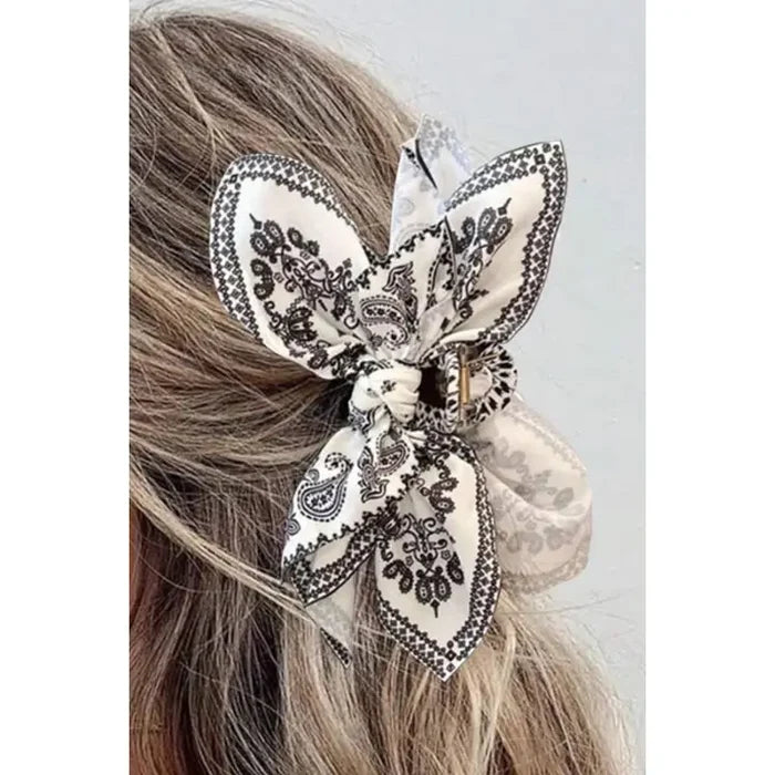 Paisley Print Claw Clip