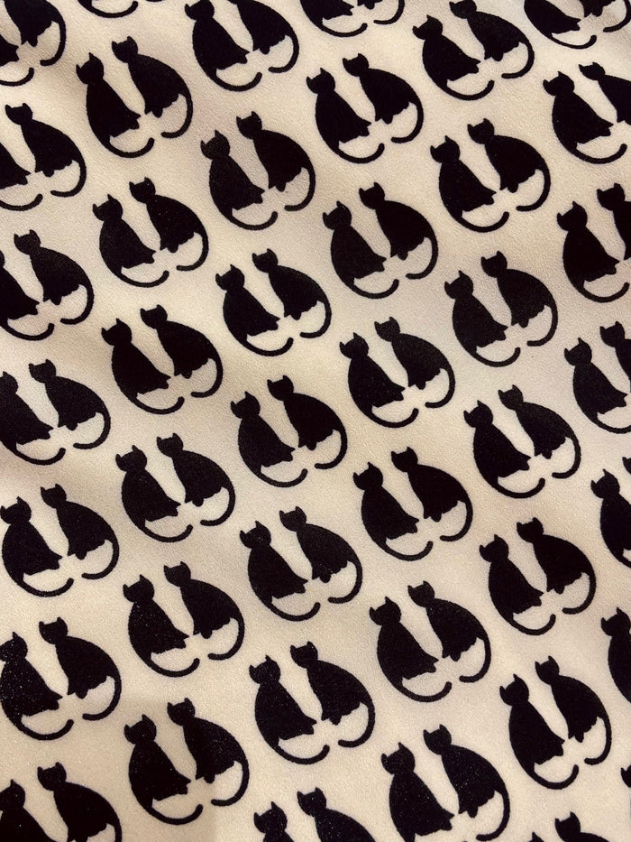PRE-ORDER: French Cafe Dress Black Cats Plus