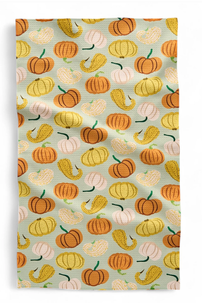 Pumpkins and Gourds Tea Towel, adeline boutique, dallas boutique, boutique