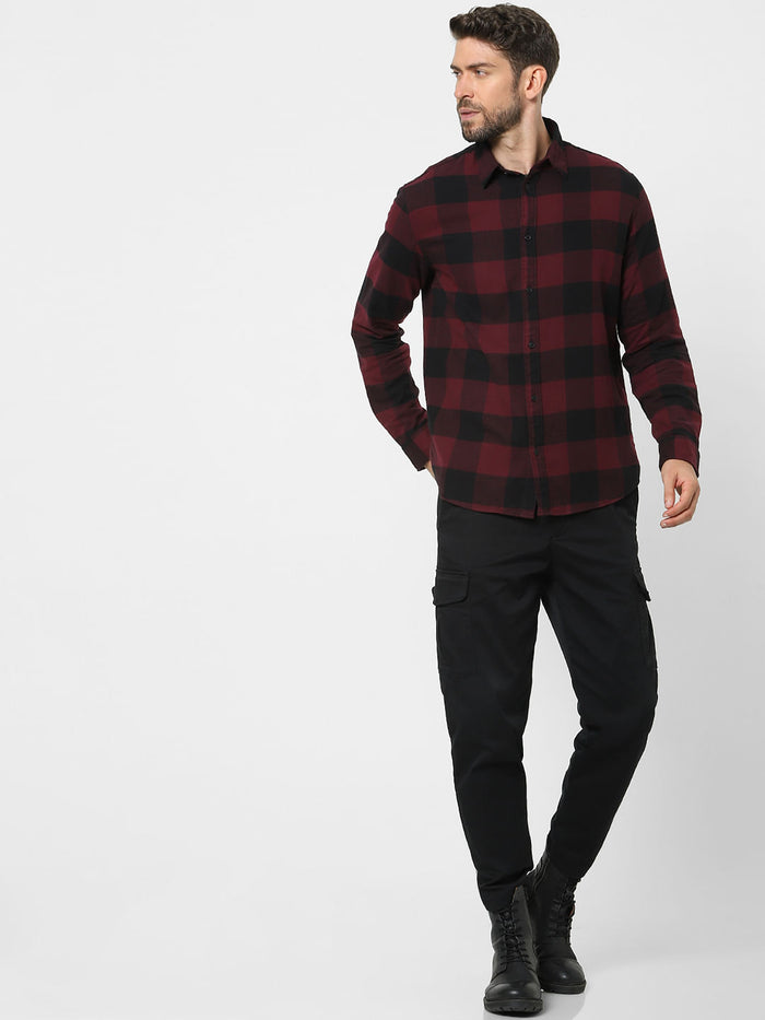 Red Check Organic Cotton Full Sleeves Shirt