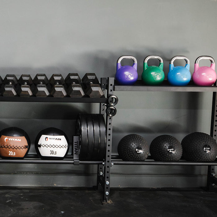 Elite Series Mass Storage System with Bumper Plate & Medicine Ball Shelves | 2 Tier 45.5" / 42" / No