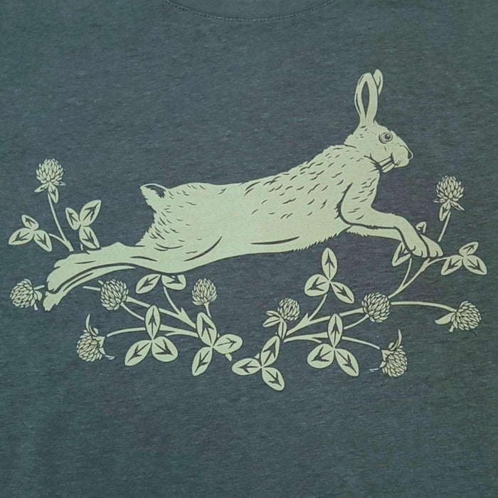 Short Sleeve - Rabbit Green Hemp Fitted Tee (S - 2X) by Uzura