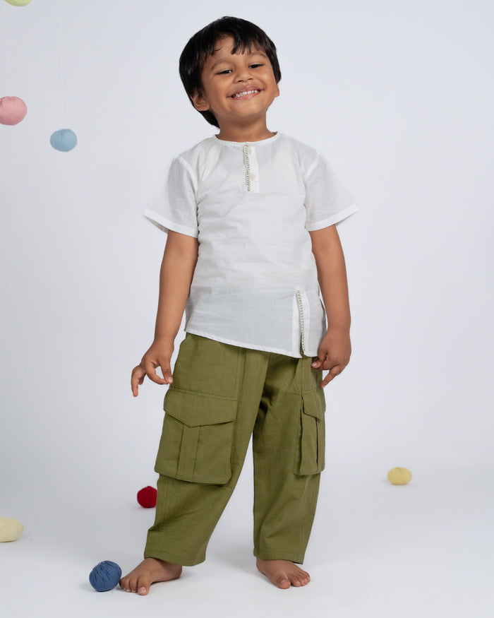 Signature Boy Shirt - White