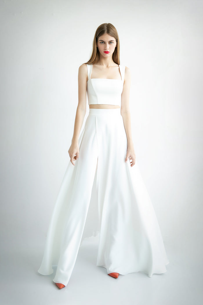 Summer Silk Skirt With A Split Ayna