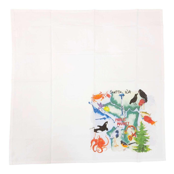 Tea Towel - Seattle Map by Chavah's Garden