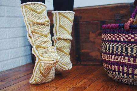 Wanderers Slippers by Andrea Mowry-Patterns-Alpaca Direct-Alpaca Direct
