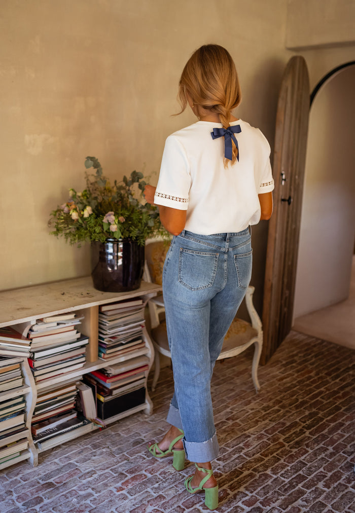White Romina tee back view