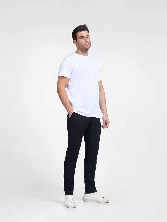 White Organic Cotton Crew Neck T-Shirt
