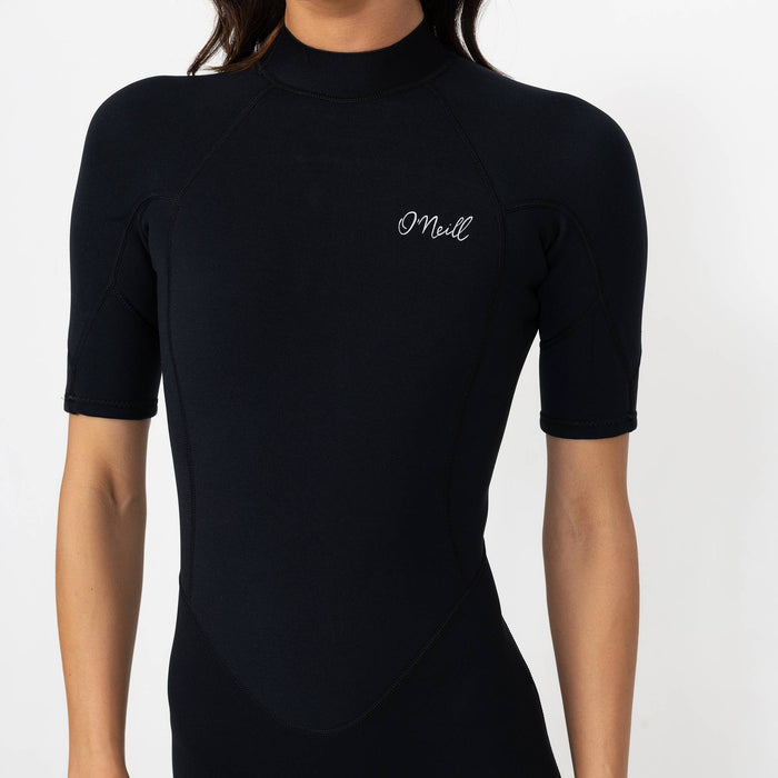 Women's Reactor 2mm Short Sleeve Spring Suit Back Zip - Black