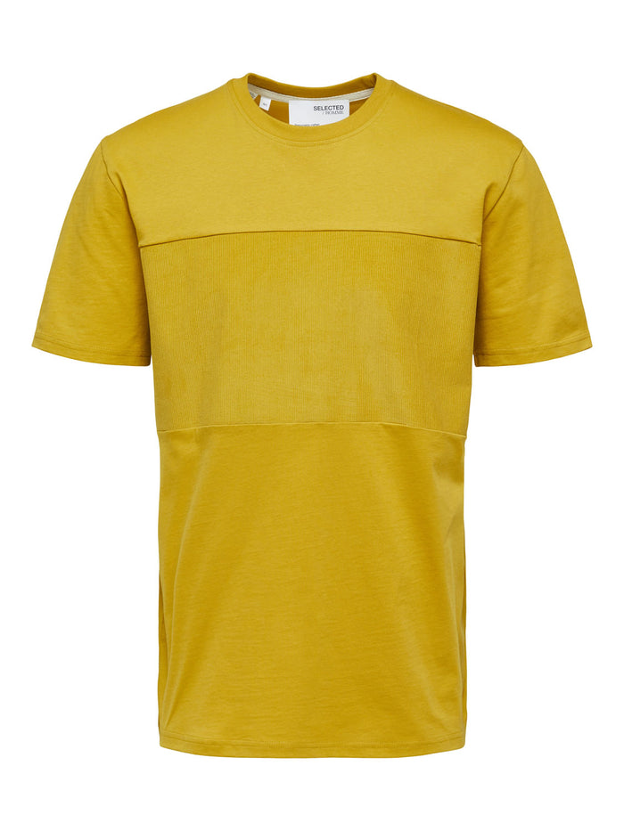 Yellow Organic Cotton Crew Neck T-Shirt